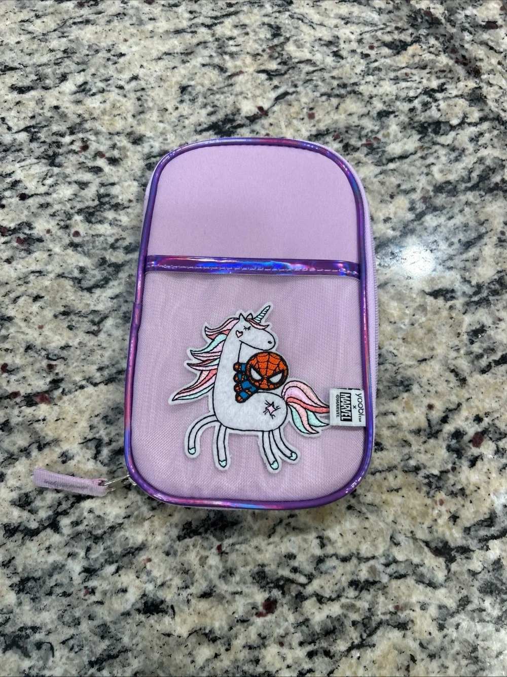 Yoobi x Marvel Spiderman on Unicorn Pencil Organizer Mesh Pocket Front 9